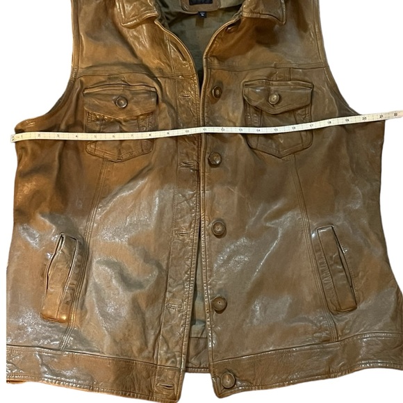 GAP Edition Distressed Leather Vest size XL. - Picture 2 of 5